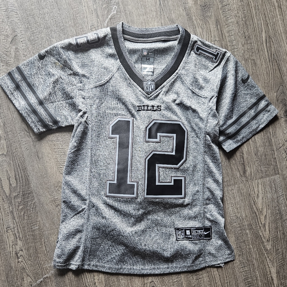Buffalo Bills Jim Kelly Grey Jersey M